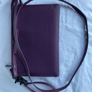 Dagne Dover Essential Clutch Wallet with Crossbody Strap in Eclipse